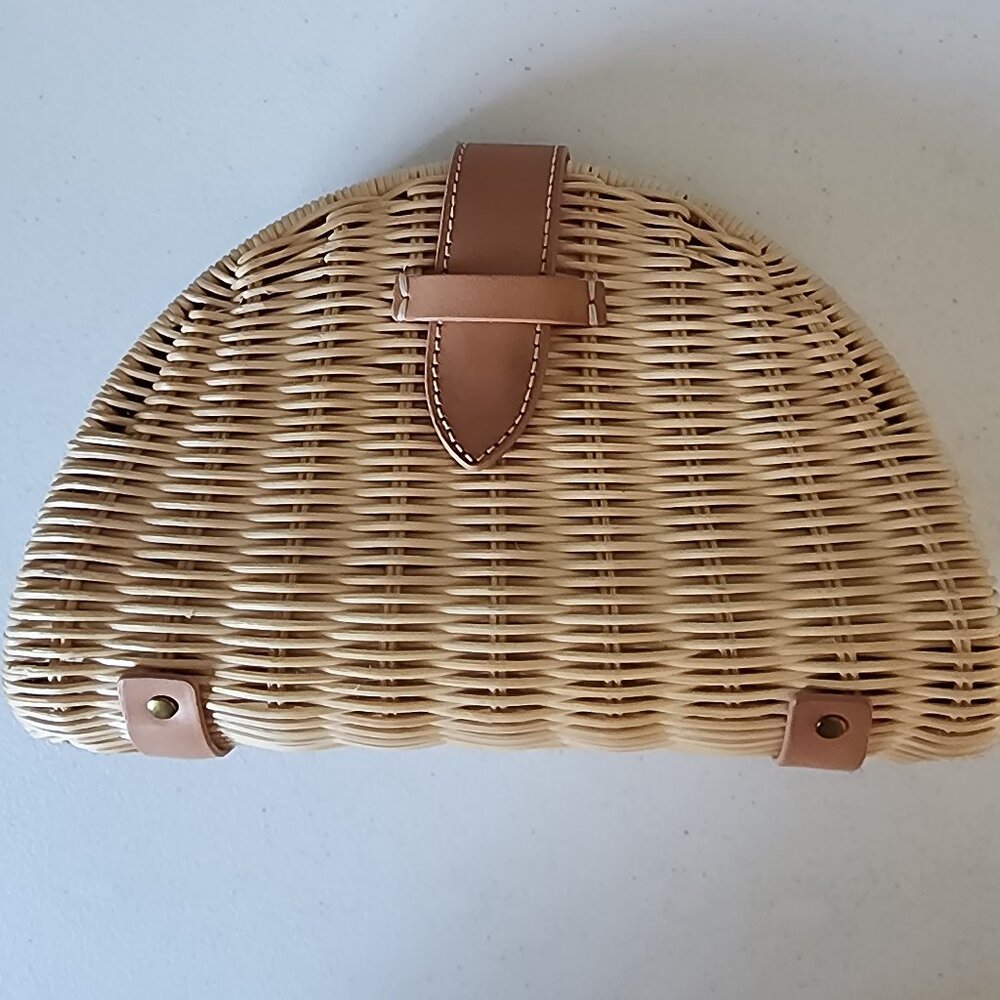 J.Crew Rattan Clutch "EUC" ASO Meghan Markle - Picture 10 of 16